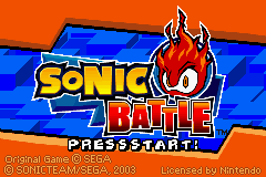 Sonic Battle Title Screen